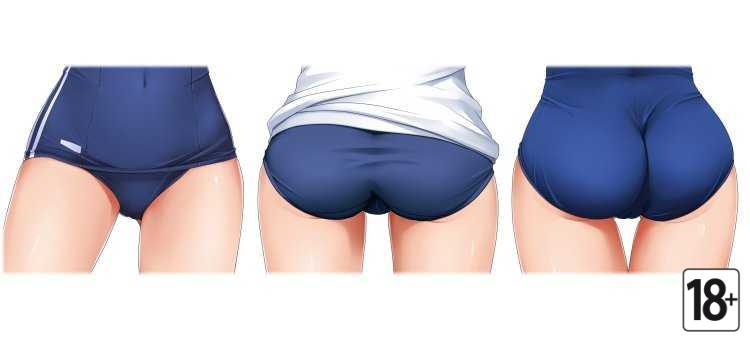 Аниме девушка в шортиках и трусиках