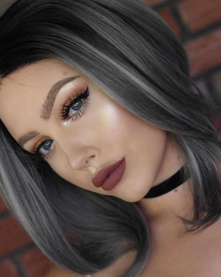 Черно пепельный цвет волос