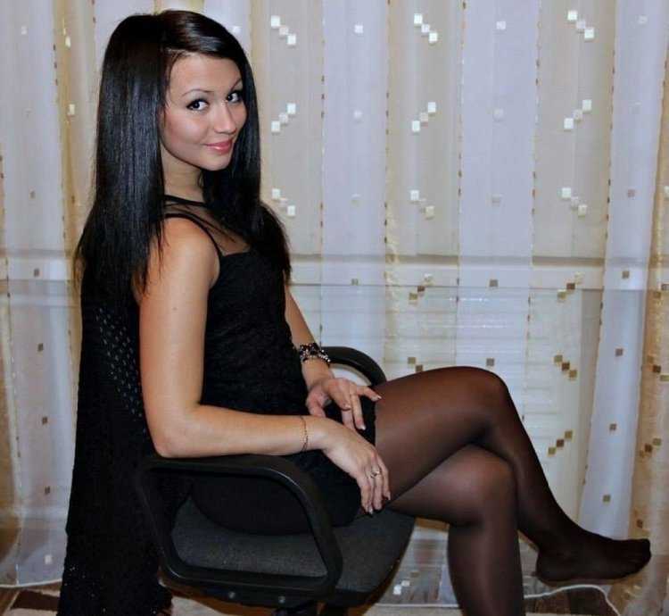 Черные колготки частное