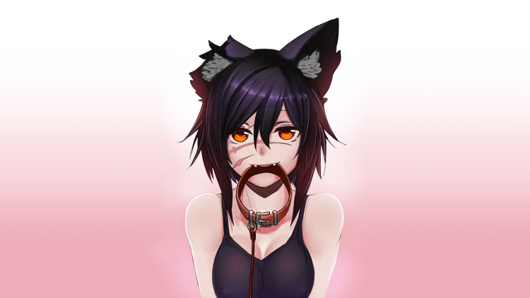 Неко с клыками