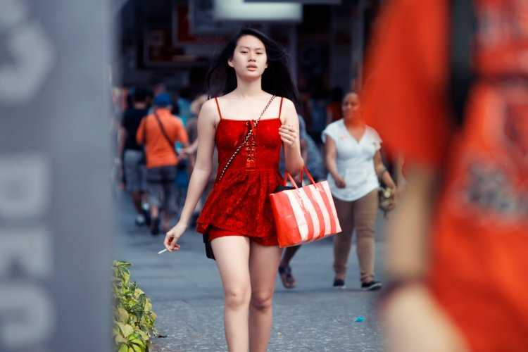 Девушки на улицах Китая