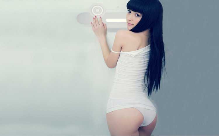 Попки азиатских девушек