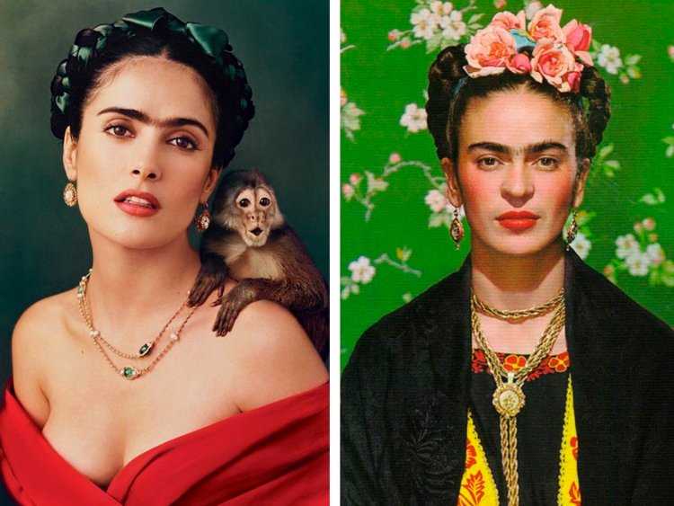 Сальма Хайек в образе Фриды Кало