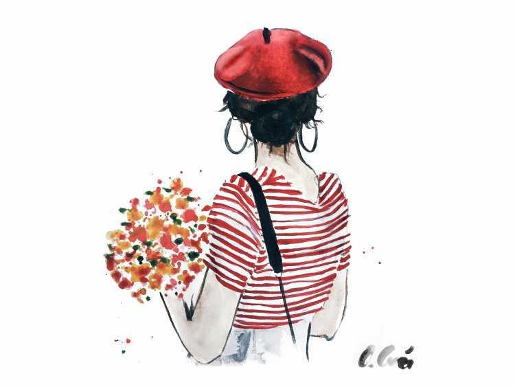 Француженка рисунок