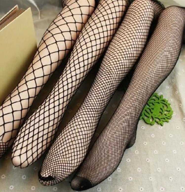 Капроновые колготки в сетку