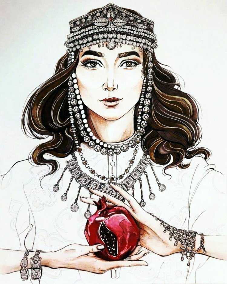 Портреты живопись армянки в национальном