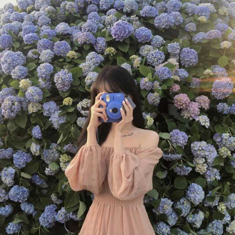 Эстетика кореянка с цветами