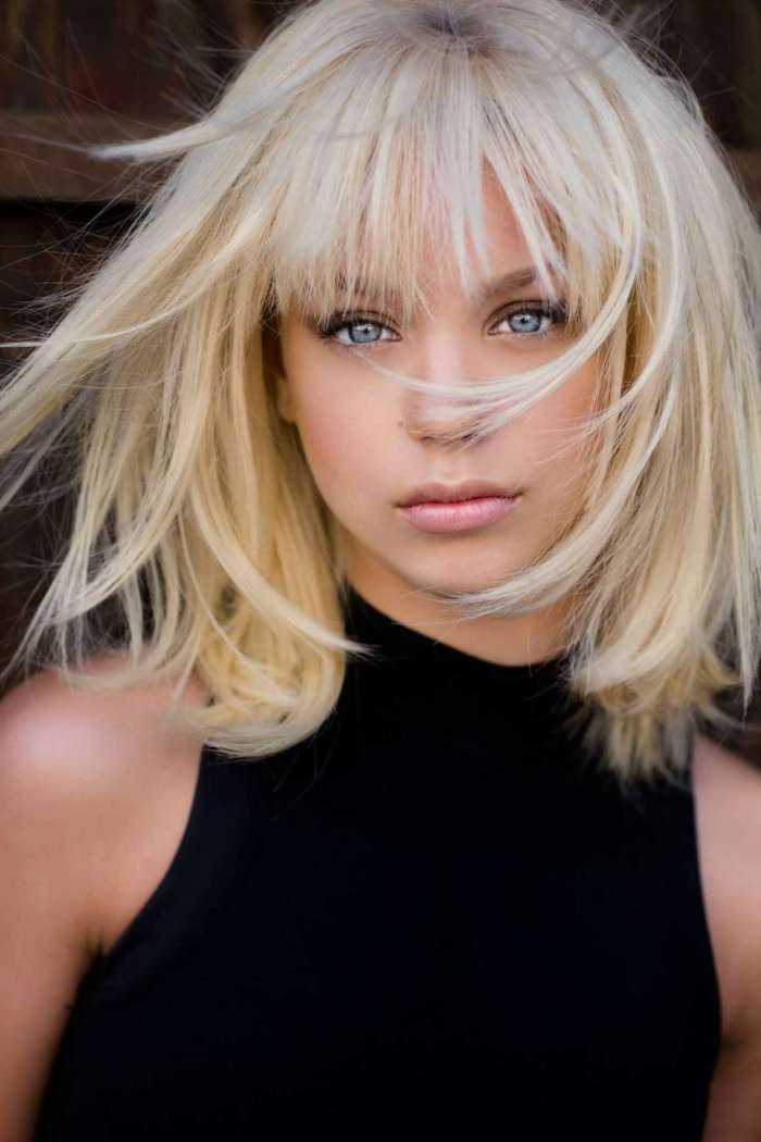Блондинки с челкой на фото