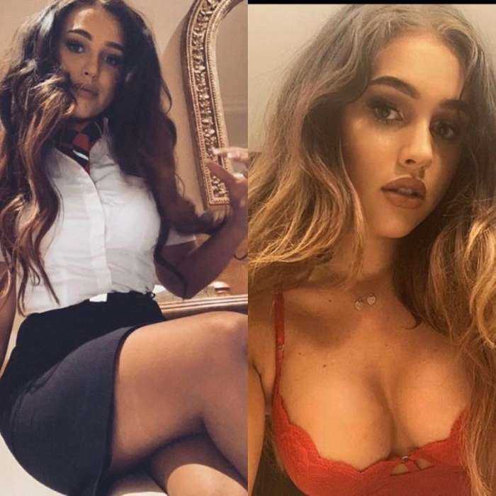 Молодые и красивые стюардессы в форме и без нее