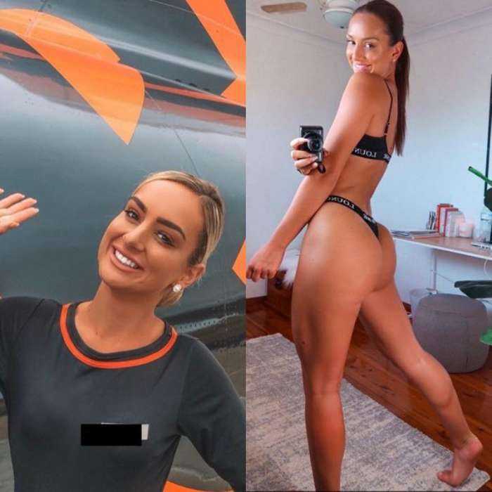 Молодые и красивые стюардессы в форме и без нее