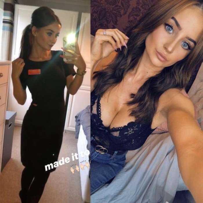 Молодые и красивые стюардессы в форме и без нее